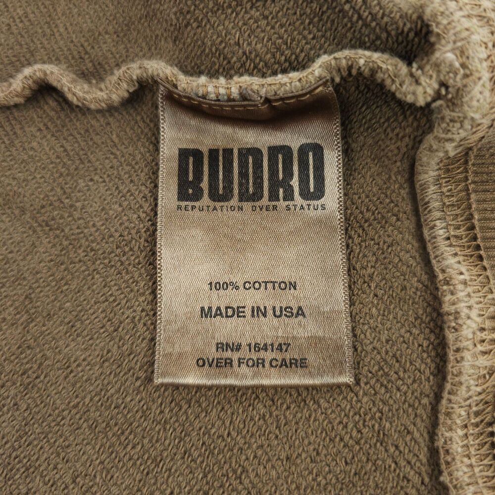 BUDRO Hickory Hero Half Zip Sleeveless Hoodie Minimal Grunge Streetwear 90s Y2k - Picture 10 of 11